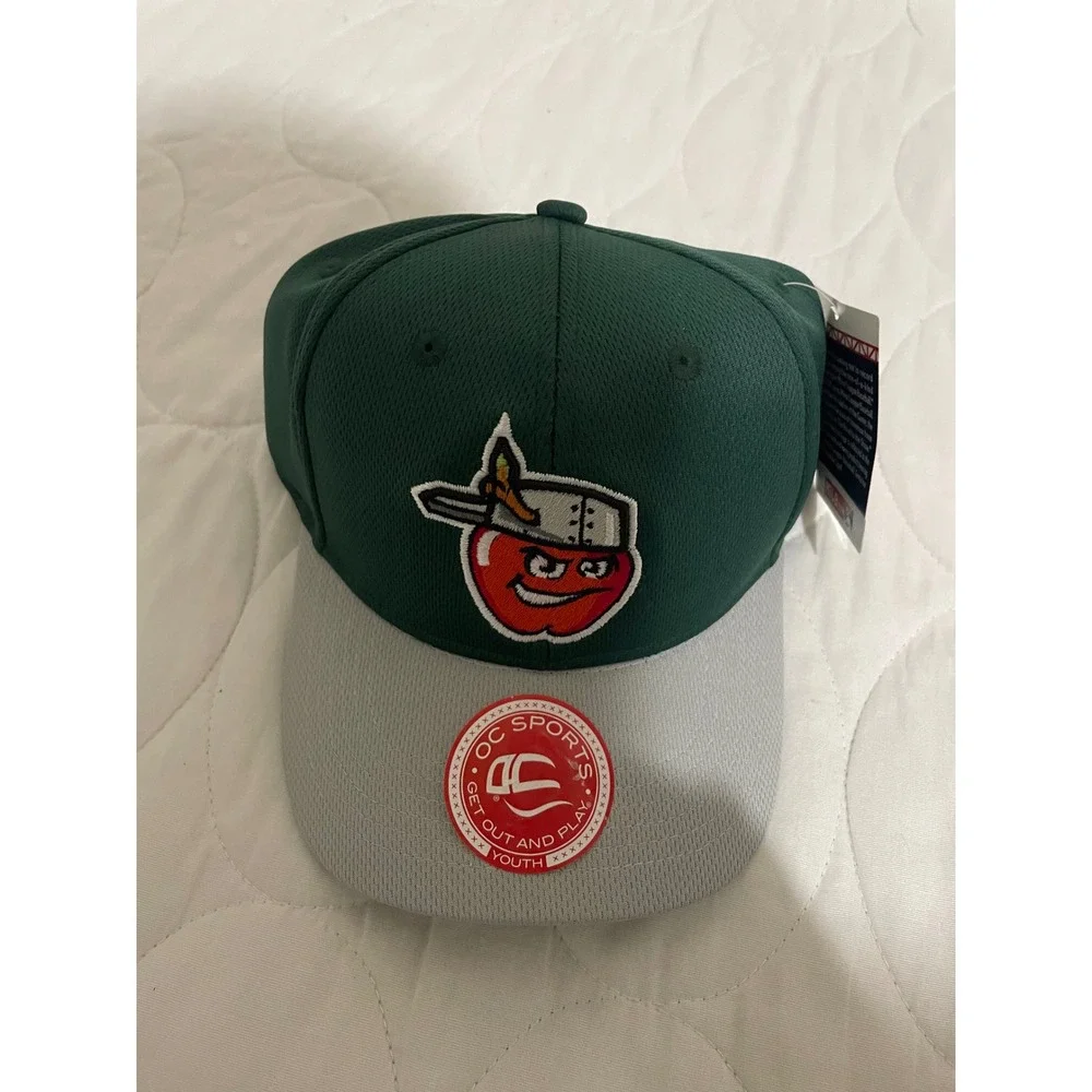 OC Sports Fort Wayne TinCaps Youth Baseball Hat Green Grey MiLB Adjustable Cap